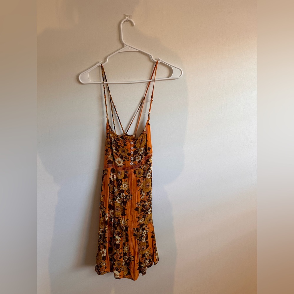 Urban Outfitters orange floral summer dress